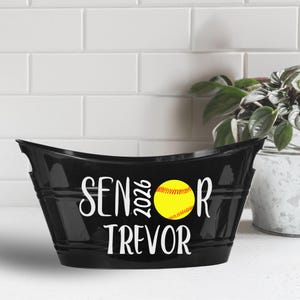 Softball Player Gift Baskets Senior Night Graduation Party Table Decor Personalized Basket Senior Bucket School Athlete Team Mom Gift Coach