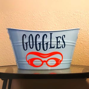 Goggles Storage Basket for Goggles Favors Pool Goggles Pool Party Favor Basket Summer Wedding Favor Tote Swim Goggles Organization