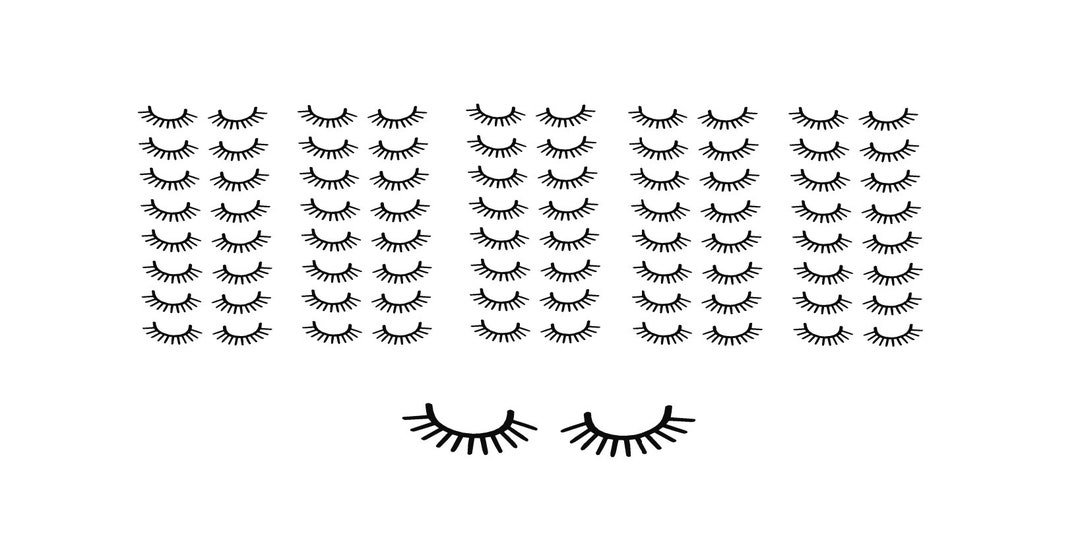 Eyelash Box Decals Eyelash Decals Lash Box Decals Makeup Etsy