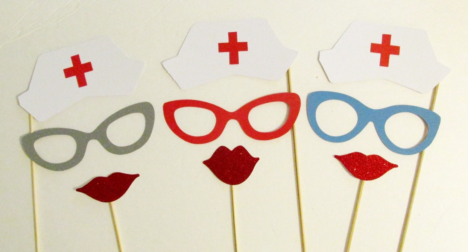 Nursing Photo Booth Props 9pc RN Prop Set Nurse Retirement | Etsy