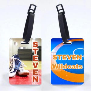 Wrestling Gear Bag Name Tag Personalized Gift for Wrestler High School Senior Night Gift Coach Team Spirit Wrestling Merch Wrestling Favor