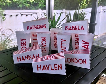 Personalized Popcorn Containers Individual Popcorn Cups Popcorn Gift Pop Corn Favors Custom Popcorn Container Gift Under 10 Stocking Stuffer