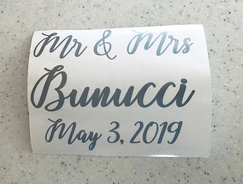 /& Mrs Vinyl Decal Mr CUSTOM Reserved Listing