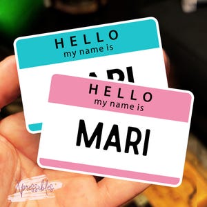 Custom Name Badges for Event Bulk Group Name Badges Magnetic Badges Company Name Tags Full Color Hello My Name Is Meeting Name Tags Reusable
