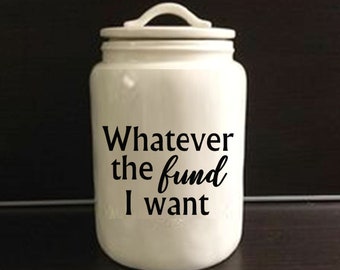 Money Jar Sticker Novelty FUN Money Box Sticker Holiday Fund Jar Sticker Money Jar Sticker Novelty FUN Money Box Sticker Holiday Fund Jar Sticker