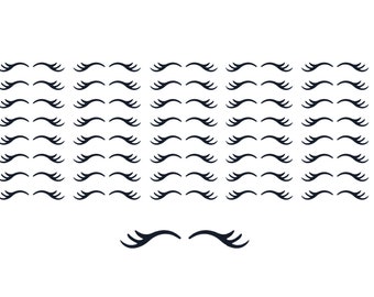 Unicorn Eyelashes 2" Set Unicorn Ornament Eyelash Decals Unicorn Stickers Unicorn Lashes Unicorn Party Favor Unicorn Party Decorations