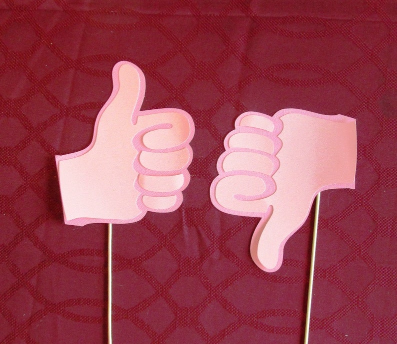 Wedding Dress Shopping Sign Say Yes to the Dress Thumbs Up and Thumbs Down 8pc Emoji Photo Booth Props Emoji Custom Colors Available