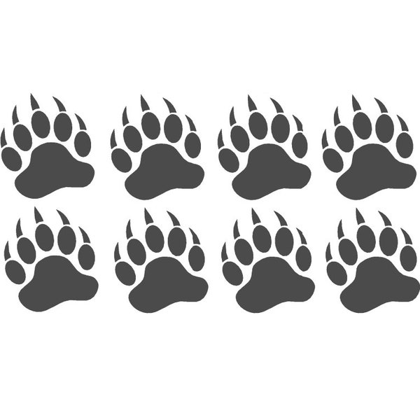 Bear Paw Decals Choose Size! Bear Claw Decals Bear Paw Print Decals Bear Wall Decals Bear Print Decal Bear Claw Grizzly Bear Birthday