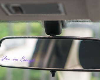 Rearview Mirror Decal Sticker - 4 Color Options, Car Interior Decor