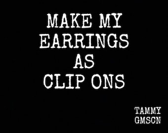 We will make your earrings on these clip on clasps Unpierced ears Cuff earrings Ear cuffs Ear clasps Clip on earrings DIY jewelry