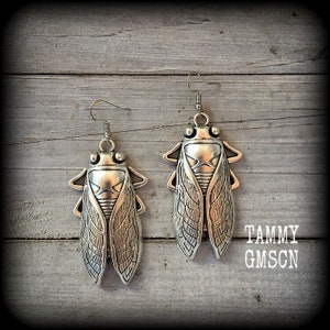 Cicada earrings Locust earrings Bugs earrings Bug earrings Insect earrings Body jewelry Christmas gifts Entomology Stocking stuffers