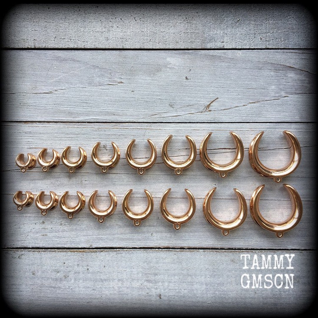 DIY Cradle Connector Hooks Cradle Hooks Rose Gold Ear Weights Stretched Ears 2g 0g 00g 1/2 9/16