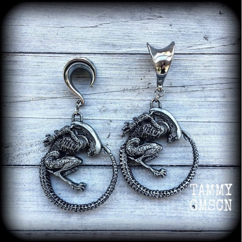Alien Xenomorph ear weights 16mm 5/8 ear weights 0 gauge Etsy