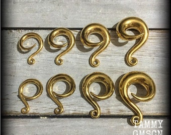 One of pair of gauged hooks 6 gauge 2 gauge 0 gauge 00 gauge hooks Ear weights 4mm 6mm 8mm 10mm Stretched lobes Body jewelry Gauged earrings