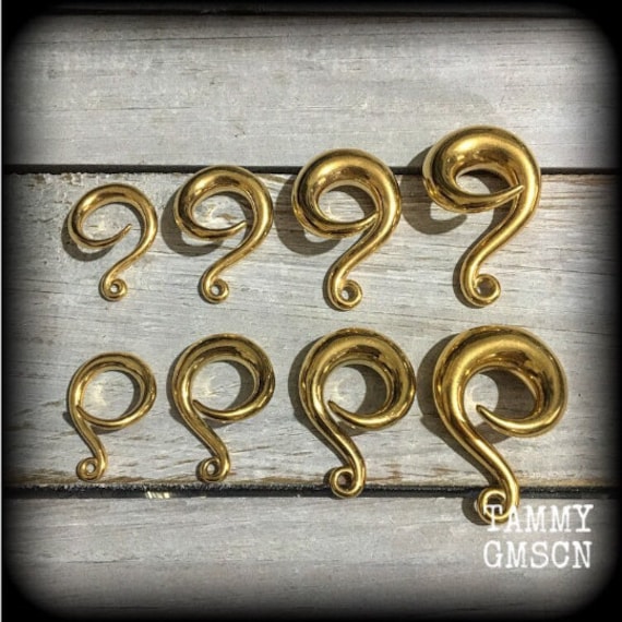 Gauged hooks for DIY stretched lobes gauge hooks gauge gauge 00 gauge  hooks MYO ear weights 4mm 6mm 8mm 10mm DIY Custom body jewelry