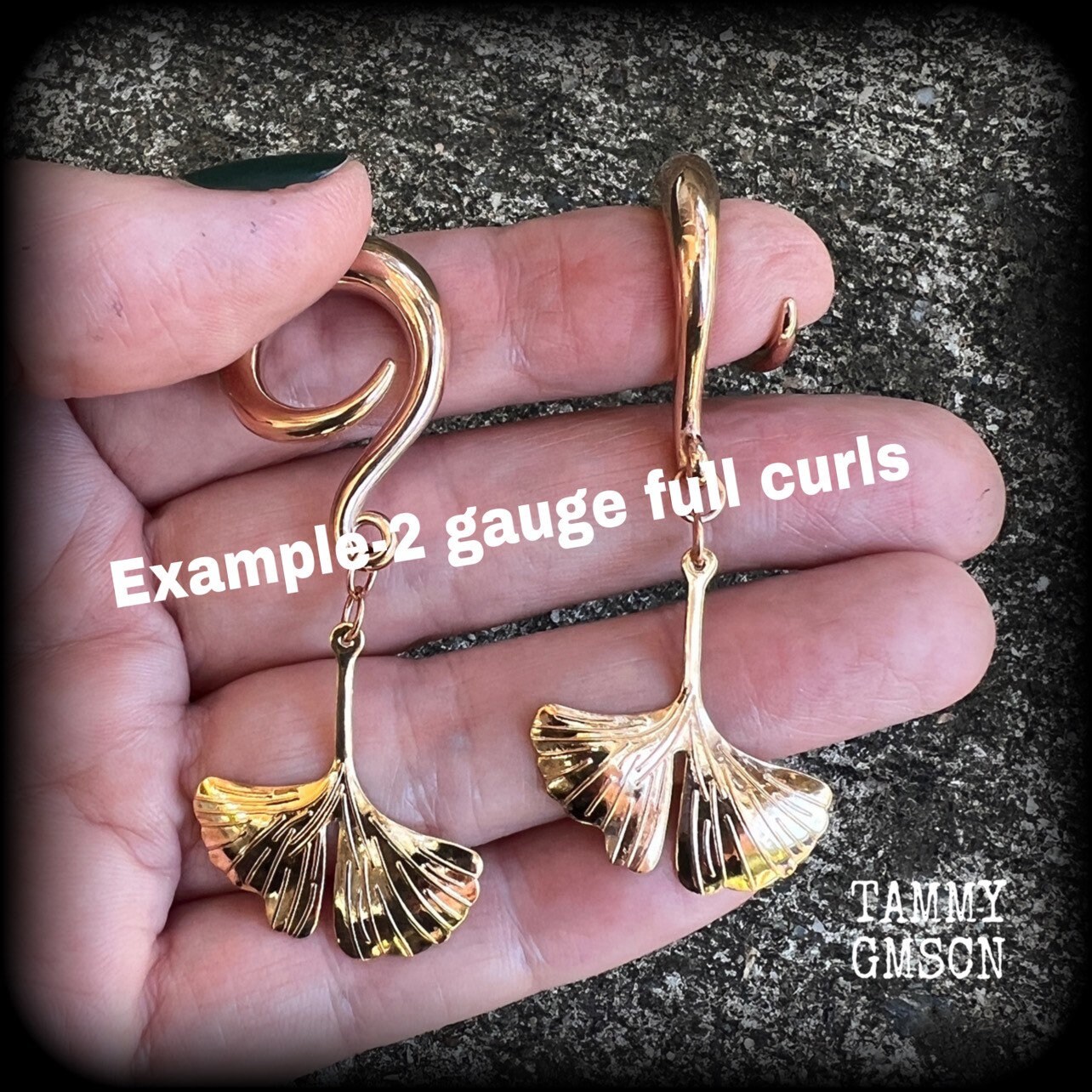 Boucles D'oreilles Ginkgo Boucles D'oreilles Ginkgo Boucles D'oreilles Feuille De Lotus Poids D'oreille Calibre 6 Cintres D'oreille Feuille Boucles D'oreilles Calibre 6 G 2 G 0 G 00 G 1/2" 9/16" 5/8