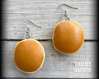 Dorayaki earrings Pancake earrings Red bean Food earrings Kawaii earrings Japanese food earrings Gauged earrings Novelty earrings Kawaii