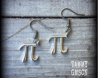 Pi earrings Physics earrings Greek letter Science earrings Mathematics earrings Chemistry earrings Tunnels Gauges Stocking stuffers Gifts