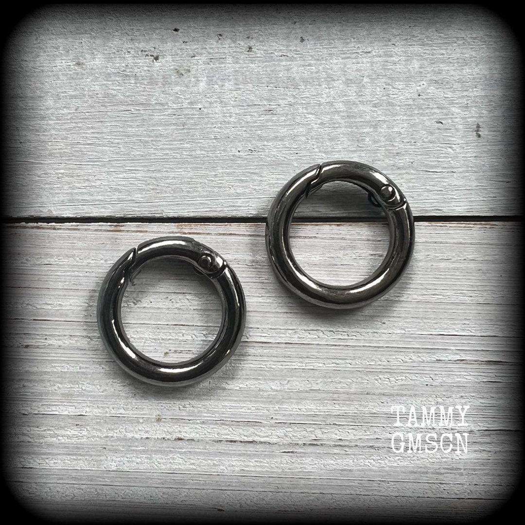 DIY Rings for Stretched Lobes Snap Rings Snap Clasp Spring Rings 2 ...