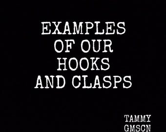 Hooks and Clasps-Photo examples-Not for purchase-Do not purchase this listing