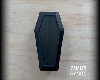 Storage coffin for jewelry Black coffin jewelry box for earrings, ear hangers, ear gauges, ear weights Travel case Tunnels Plugs Earlets