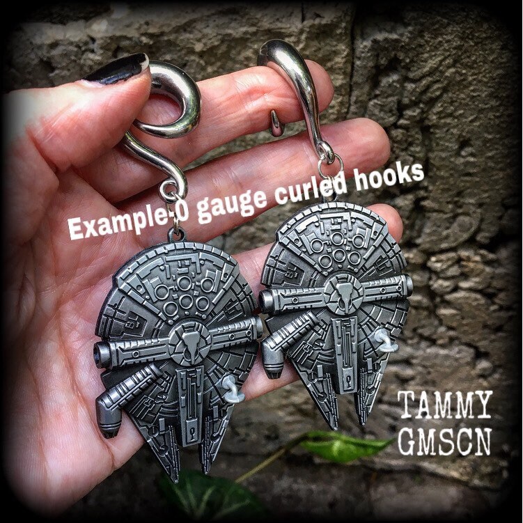 Star Wars ear weights 0 gauge earrings 00 gauge 2 gauge 6 Etsy