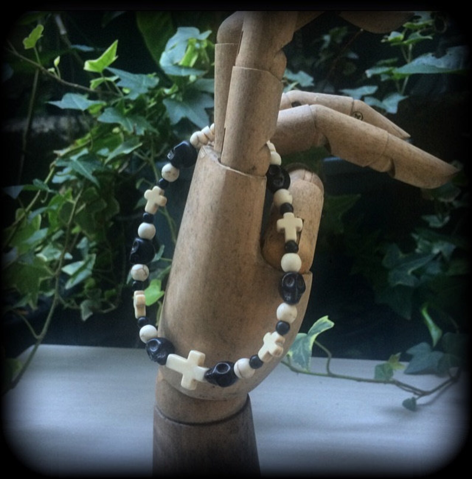 Baron Samedi Bracelet Skull Bracelet Voodoo Bracelet Cross Etsy