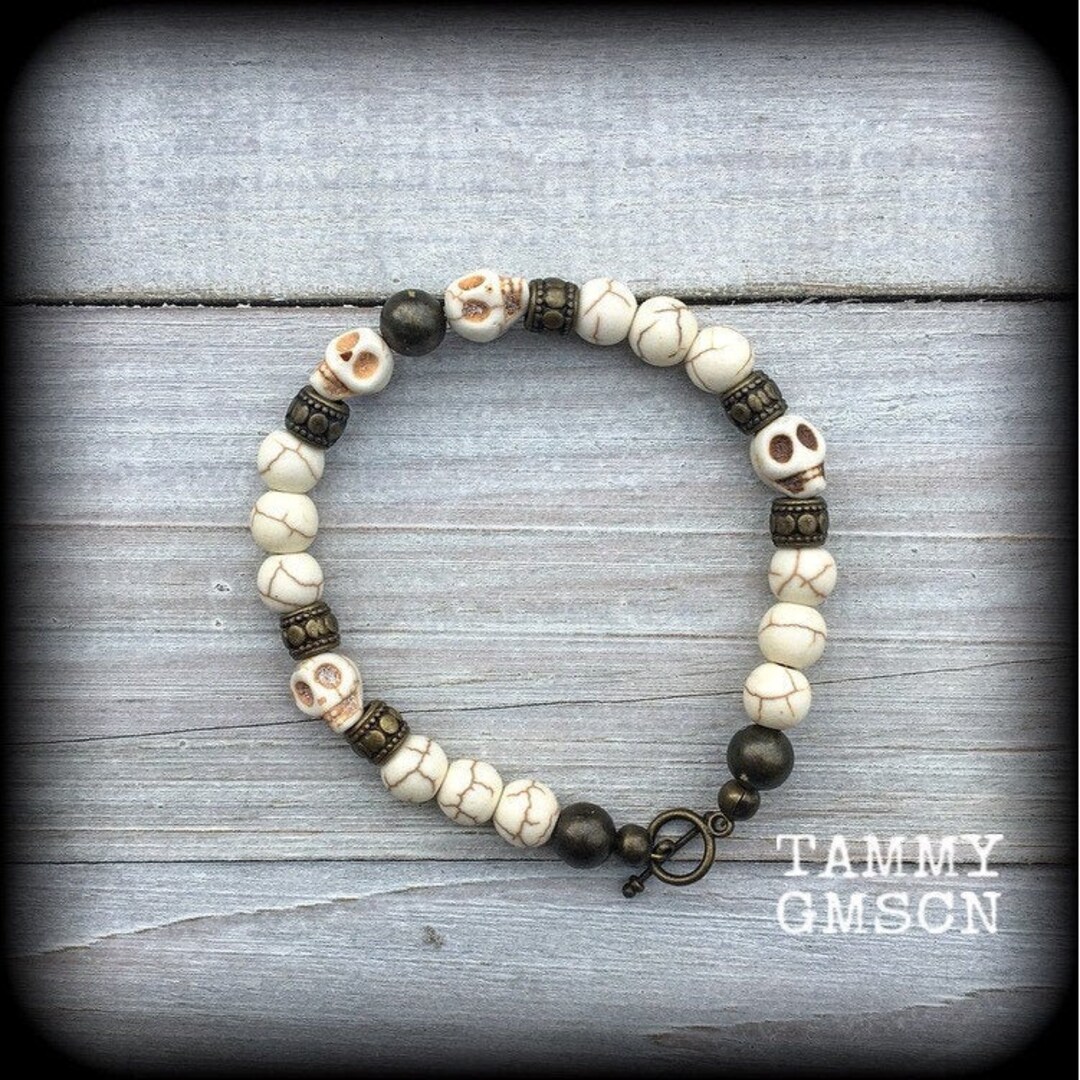 Skull Bracelet Skulls Bracelet Voodoo Bracelet Damballah Etsy