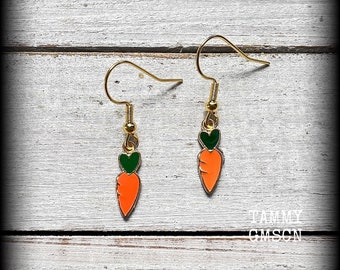 Carrot earrings Root vegetable earrings Soup earrings Vegan earrings Vegetable earrings Plant earrings Food earrings Vegan friendly earrings
