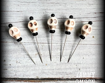 White skull voodoo doll pins-Voodoo poppett pins-Voodoo ritual tools-Cleansing spells-Peace spells-Voodoo magic-White magic-Absent healing