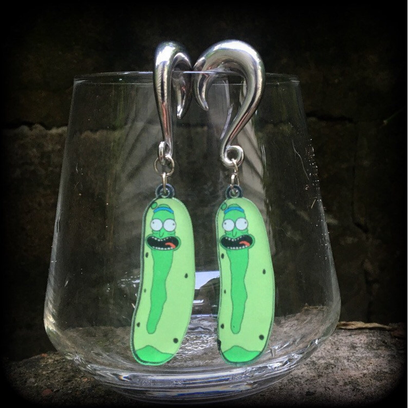 Pickle earrings Science fiction ear weights Ear hangers Etsy