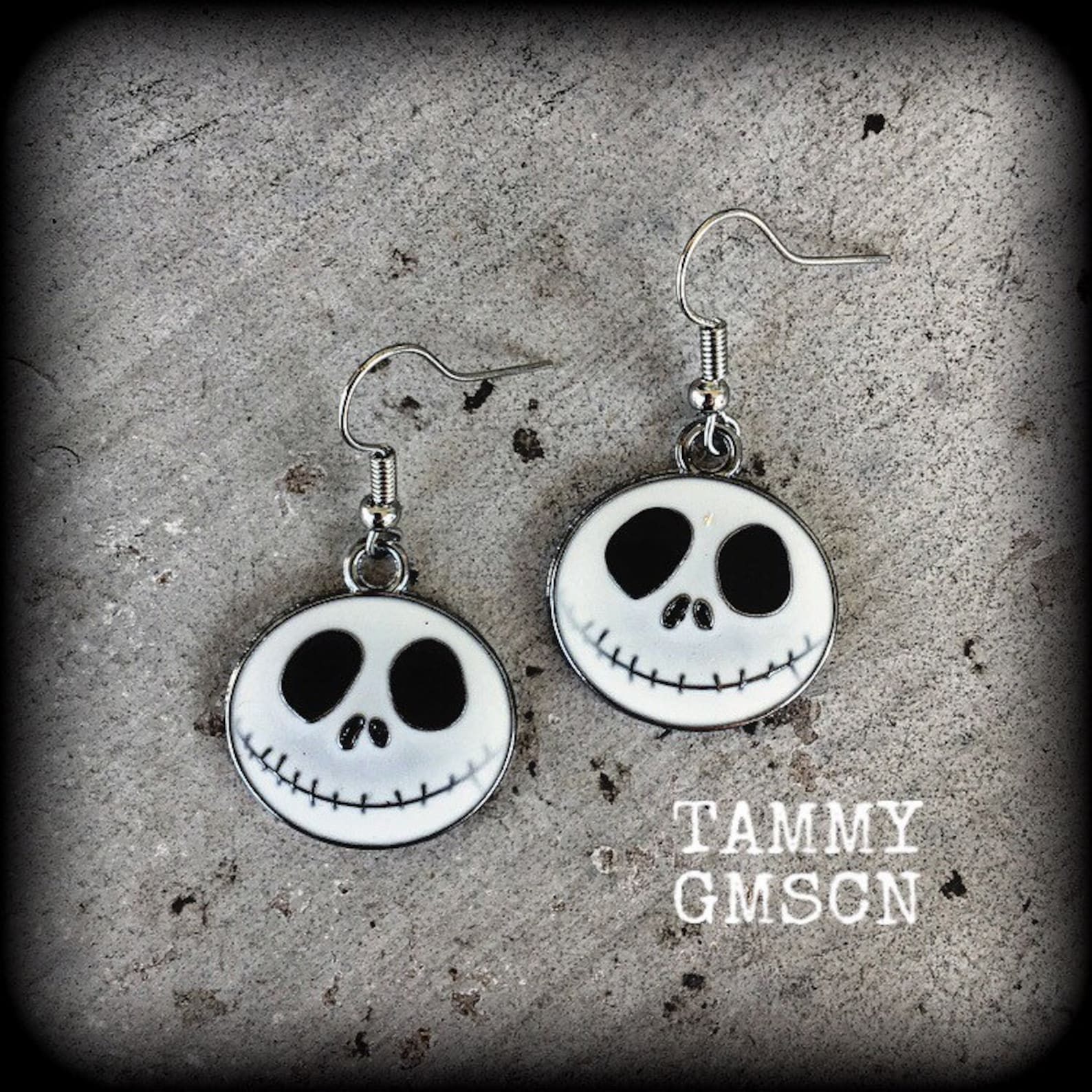 Halloween Earrings Jack Skellington Earrings Jack and Sally Etsy