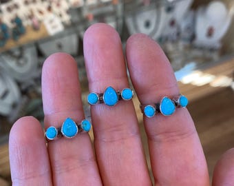 Kingman Turquoise Sterling Silver Ring: Handmade Arizona Jewelry