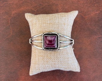 Purple Spiny Oyster Shell cuff bracelet, sterling silver (see description) free shipping from Arizona