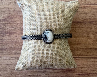 White Buffalo Cuff bracelet, sterling silver (see description for details) free shipping
