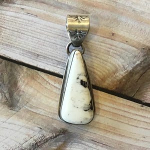 White Buffalo Pendant, sterling silver FREE Shipping (see description for details)