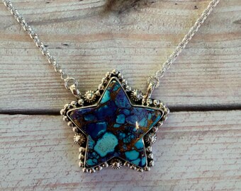 Purple Mohave pendant necklace, Sterling Silver necklace (see description)