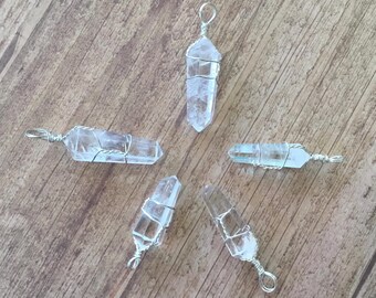 Quartz Pendant, Healing Handmade wire-wrapped necklace (see description for details) free shipping from Arizona