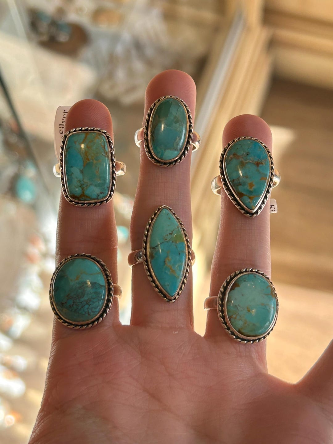 Kingman Turquoise Sterling Silver Ring, Jewelry (see Description) Free ...