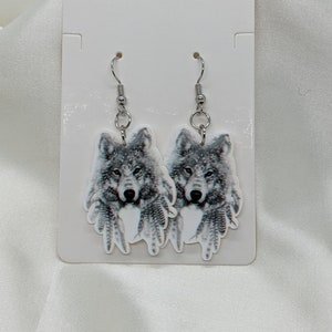 Wolf Dangle Earrings
