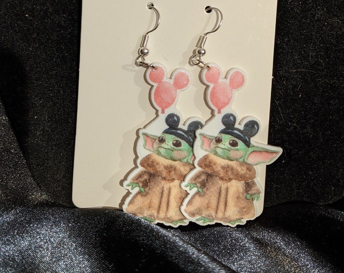 Baby Alien in the Park Dangle Earrings