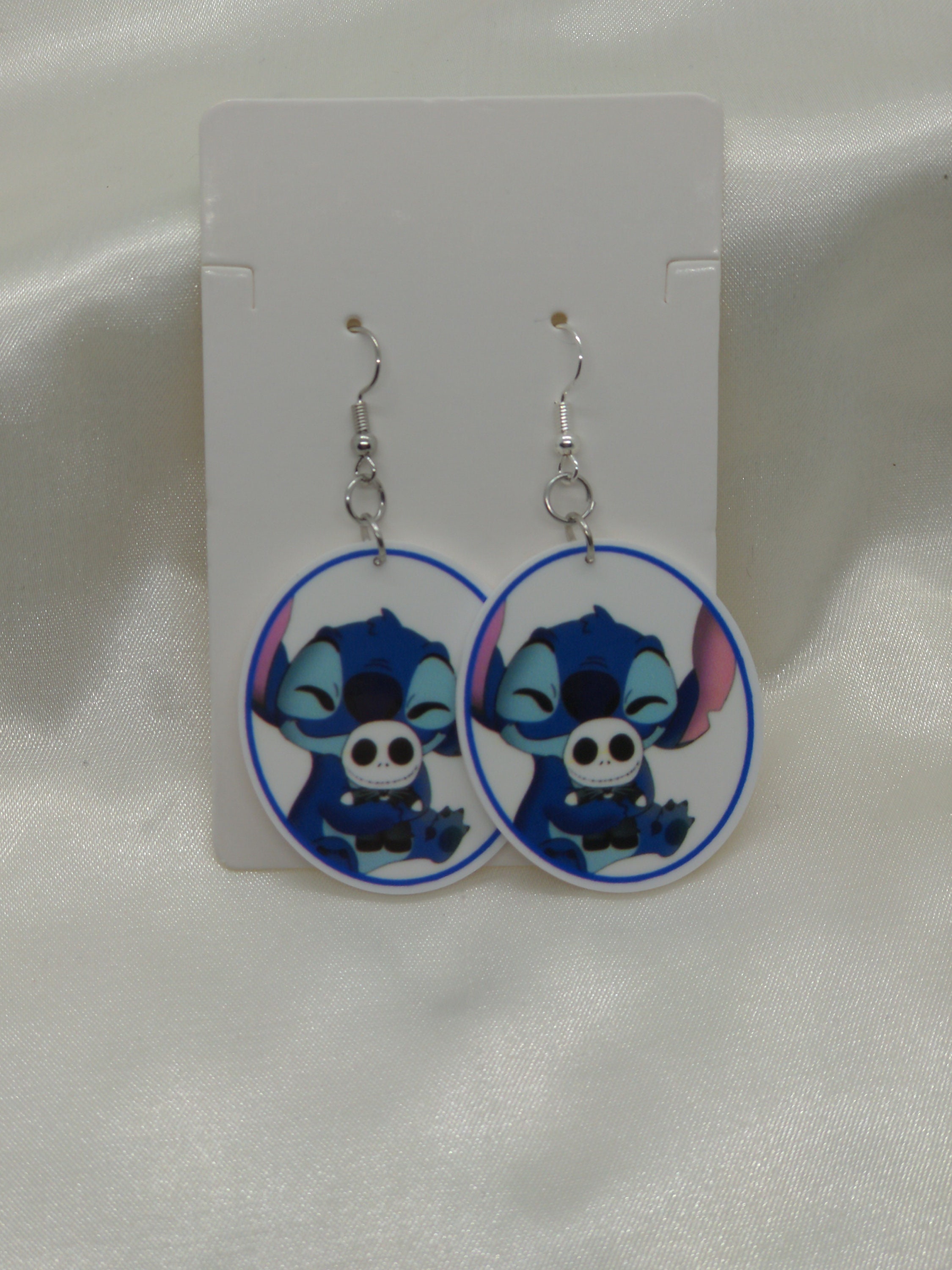 Boucles d'oreilles pendantes Disney Stitch and Angel, jolies