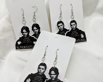 Supernatural Brothers Most Wanted Dangle Earrings