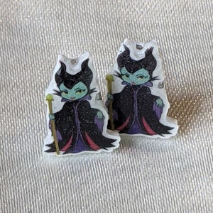 Mistress of Evil Villain Shrinky Dinks Stud Earrings