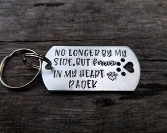 Personalized Pet Memorial Keychain - Pet Remberance Gift - Pet Loss - Rainbow Bridge - Sympathy Gift