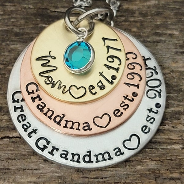 New Great Grandma Necklace - Mother's Day Gift - New Grandma Gift - New Great Grandparent Gift - Pregnancy Announcement