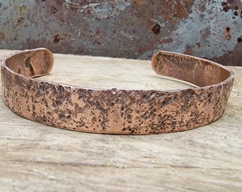 Custom Copper Cuff Bracelet, Copper Bracelet Men, Rustic Cuff Men, Custom Cuff Bracelet Men, Gift for Dad