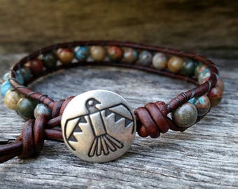 Thunderbird Bracelet - Personalized Gift - Gift for Men - Gift for Women - Native American Style Jewelry - Southwestern Jewelry