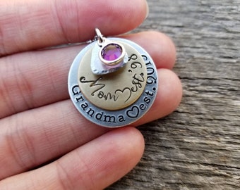 New Grandma Necklace - Pregnancy Announcement