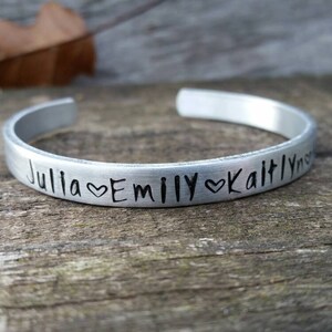 Name Bracelet - Gift for Mom - Gift for Grandma - Personalized Gift - Silver Bracelet - Custom Name Bracelet - Personalized Jewelry